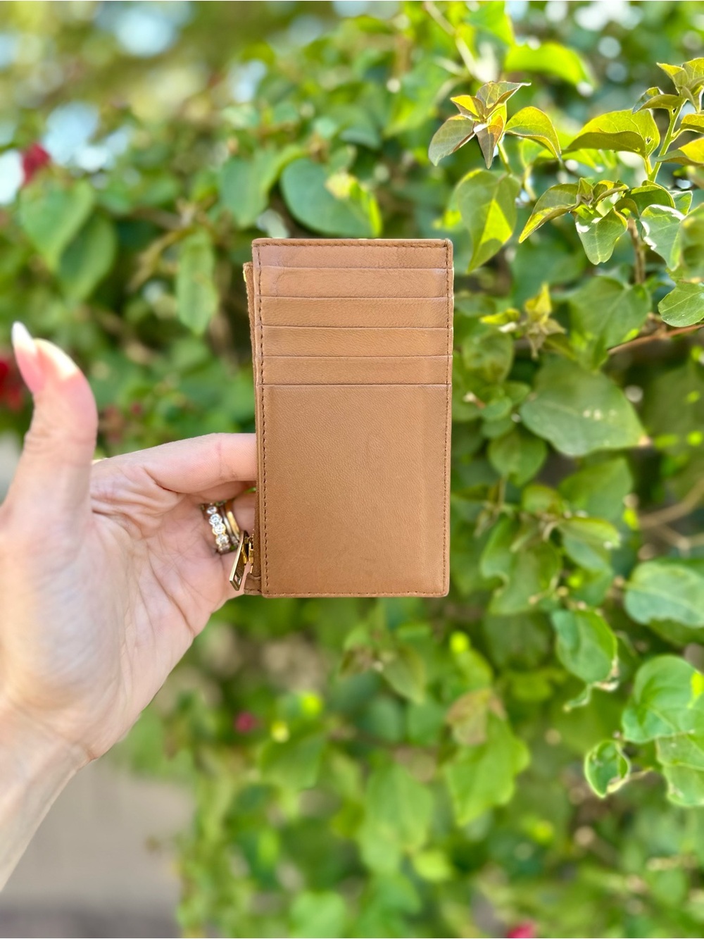 Brown Lambskin YSL card holder 100% authentic - Picture 6 of 7